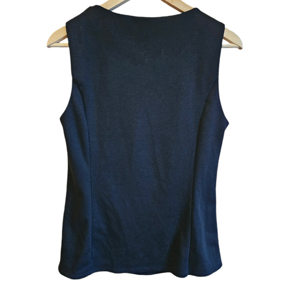 Worthington Cut Out Tank Top Black White Sleeveless Women’s Size Medium NWT - Picture 8 of 9